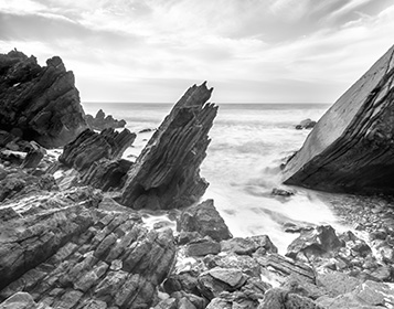 A coastal landscape by the waters edge