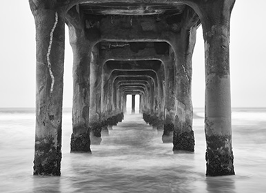 Water under a pier